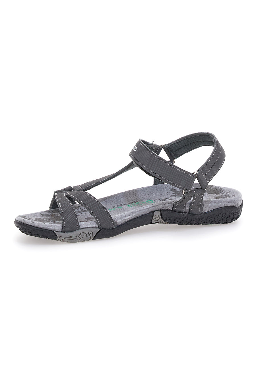 Graue Sandalen mit Klettverschluss Overland 5415