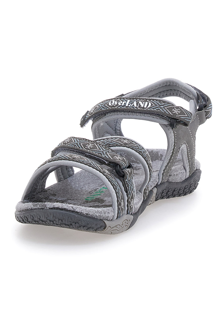 Graue Sandalen mit Klettverschluss Overland 22066