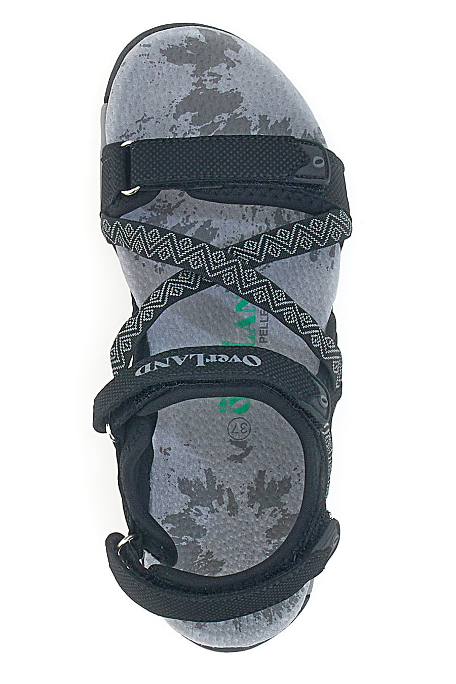 Overland Schwarze Sportsandalen mit Klettverschluss 22326