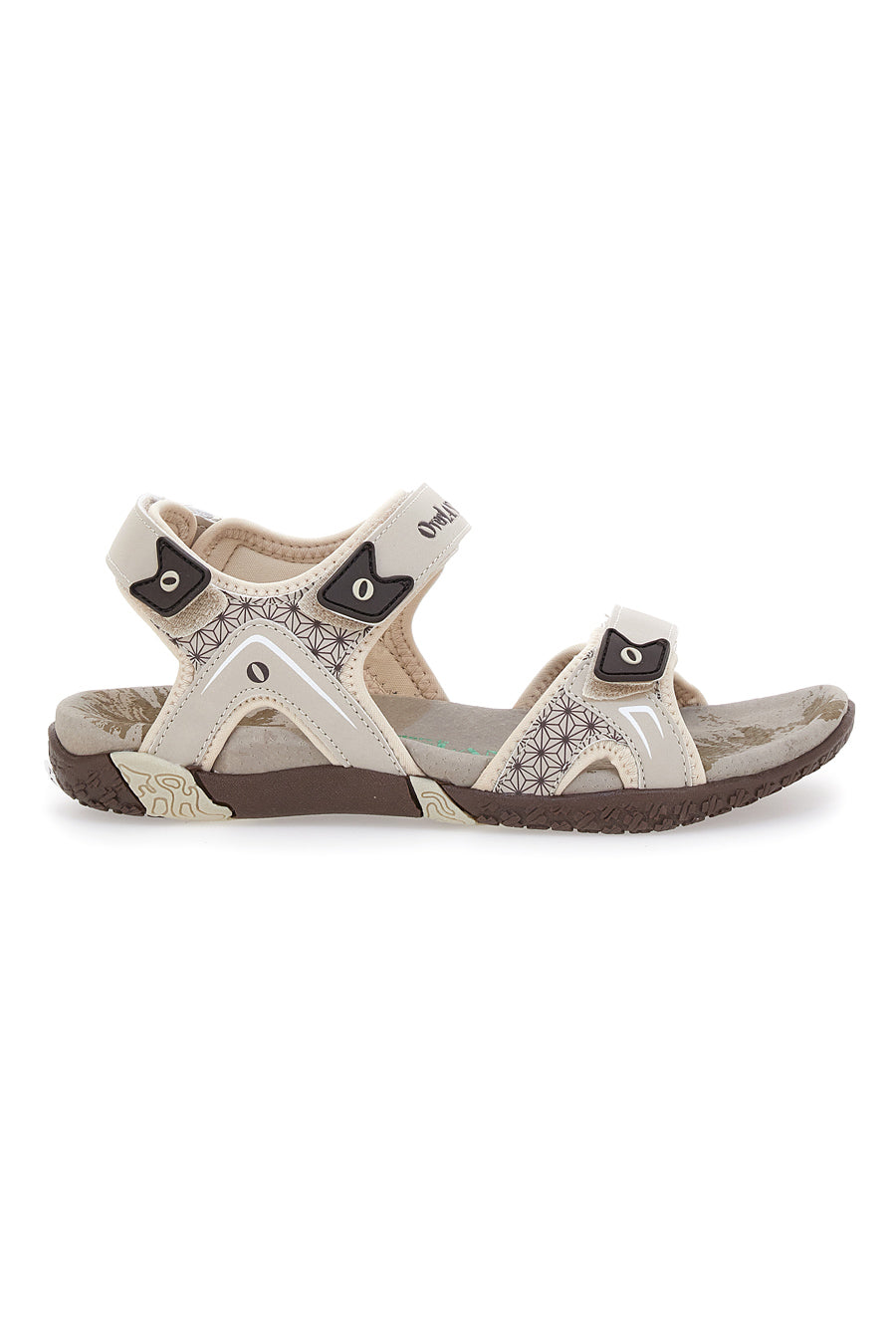 Beige Sportsandalen mit Rissen Overland 22324