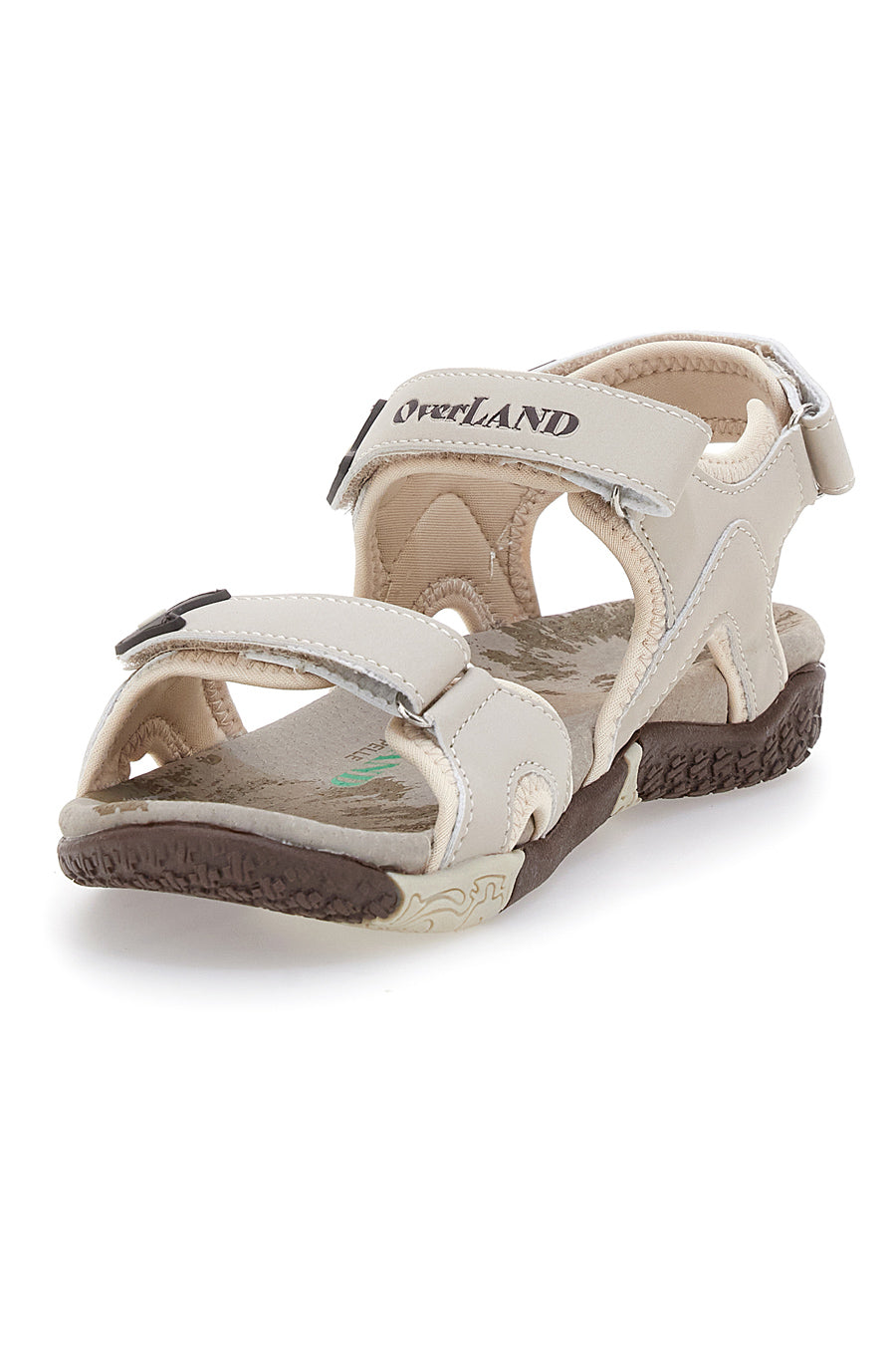 Beige Sportsandalen mit Rissen Overland 22324