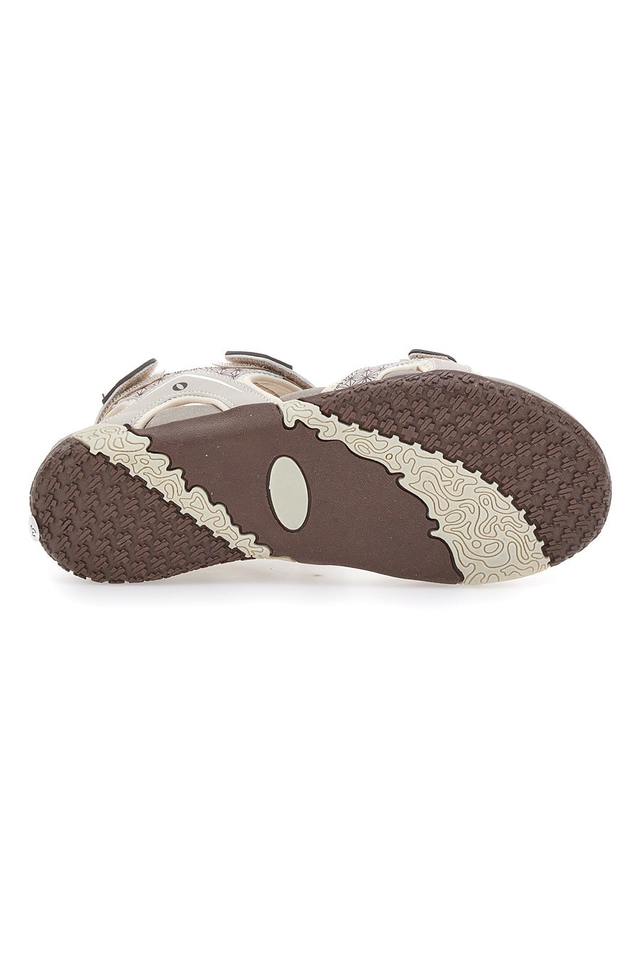 Beige Sportsandalen mit Rissen Overland 22324