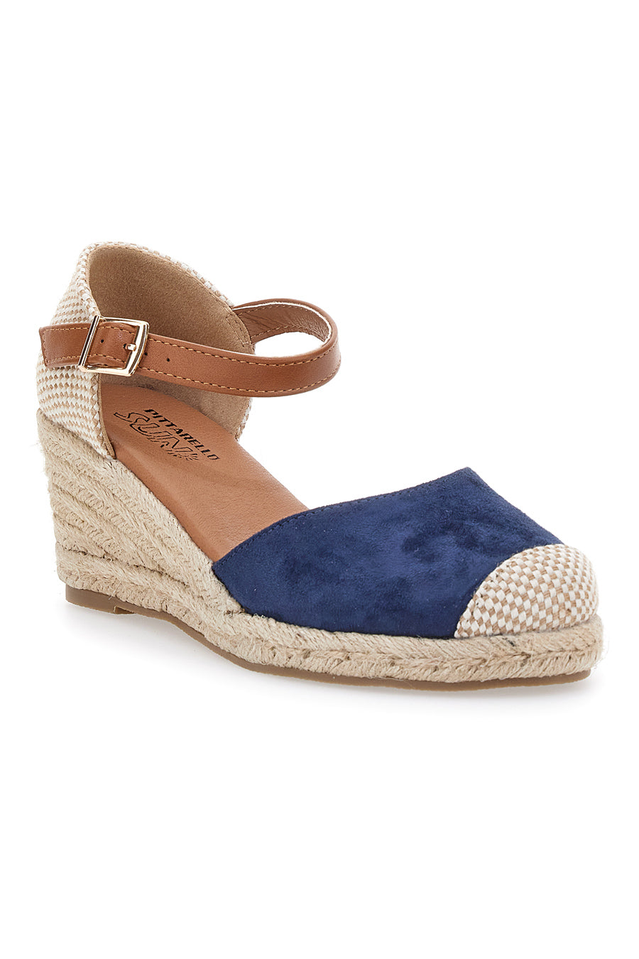 Sandali Espadrillas Blu Con Zeppa Pittarello Sun 201881