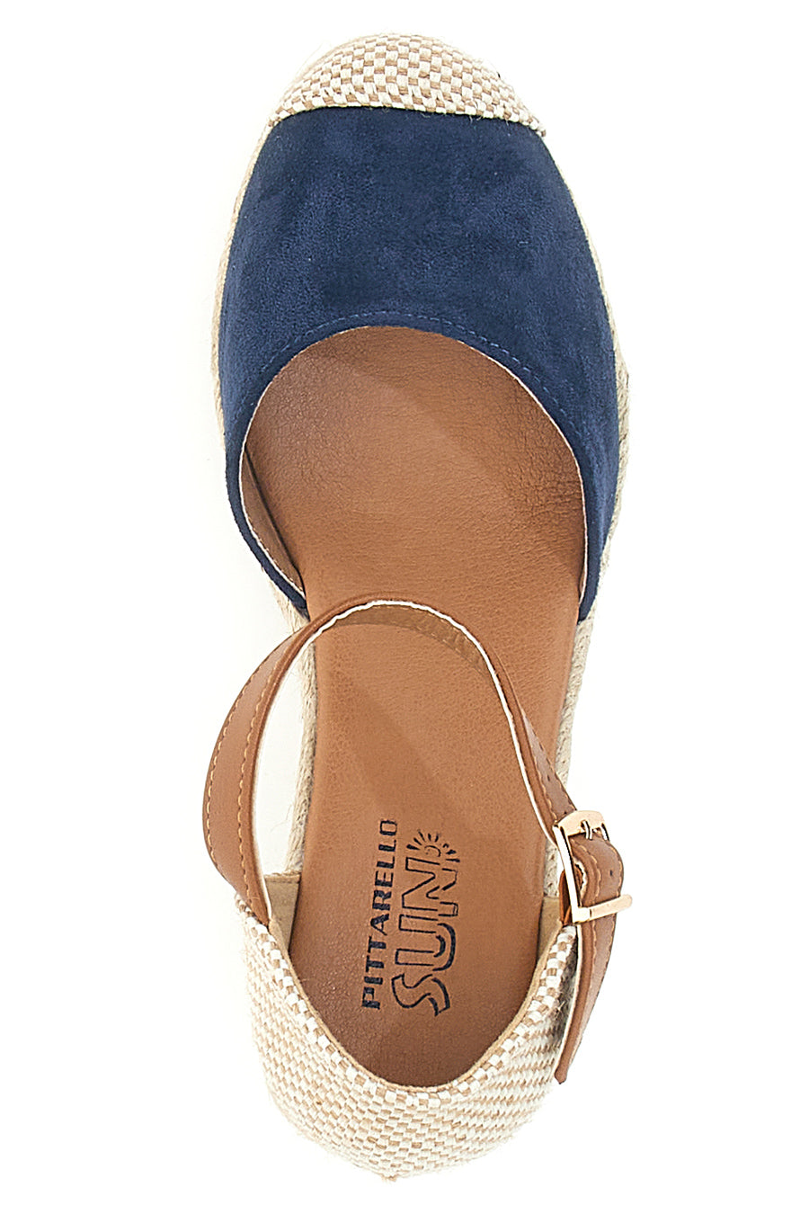 Sandali Espadrillas Blu Con Zeppa Pittarello Sun 201881