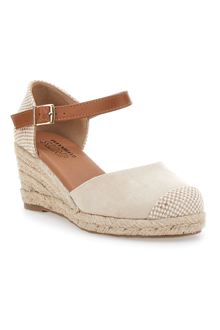 Sandali Espadrillas Biege Con Zeppa Pittarello Sun 201881