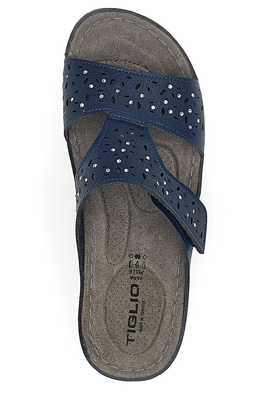 Ciabatta Blu in Vera Pelle TIGLIO 4346