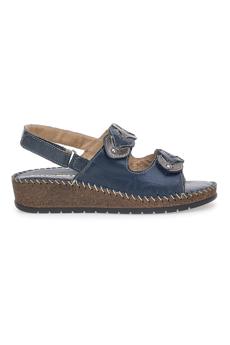 Sandali Navy Sling-back Con Strappo In Velcro Pittarello 42063