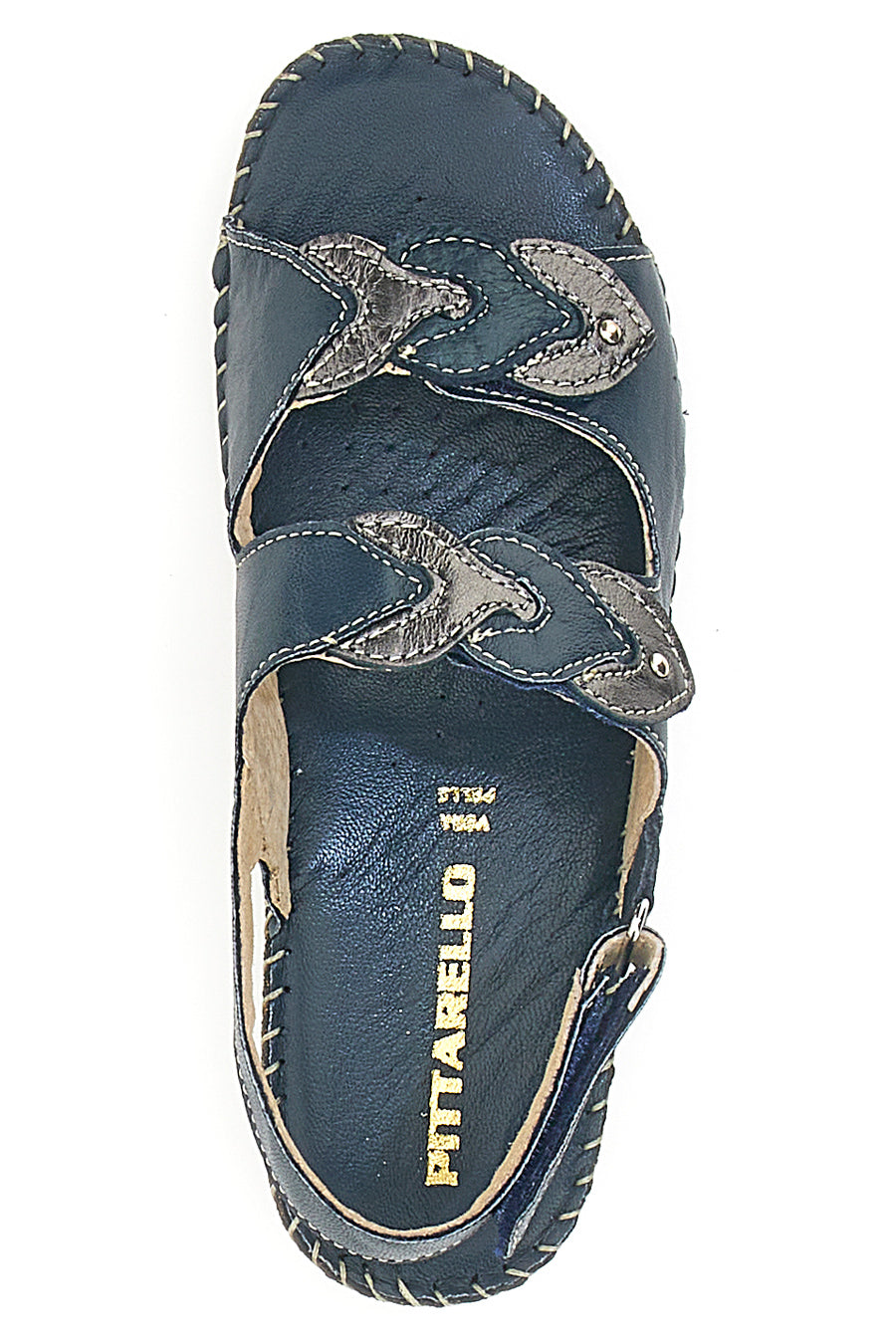 Sandali Navy Sling-back Con Strappo In Velcro Pittarello 42063