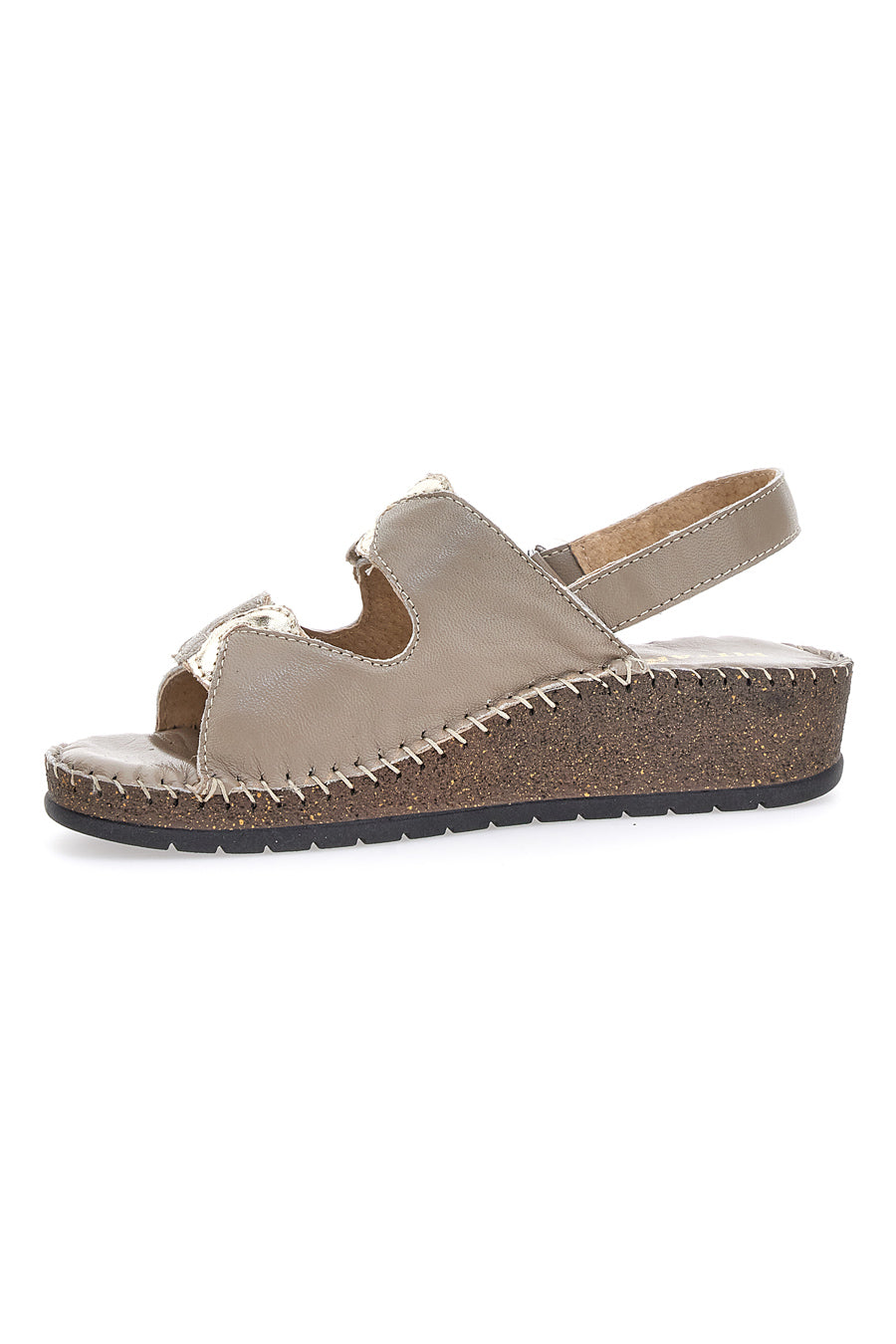 Sandali Taupe Sling-back Con Velcro Pittarello 42063