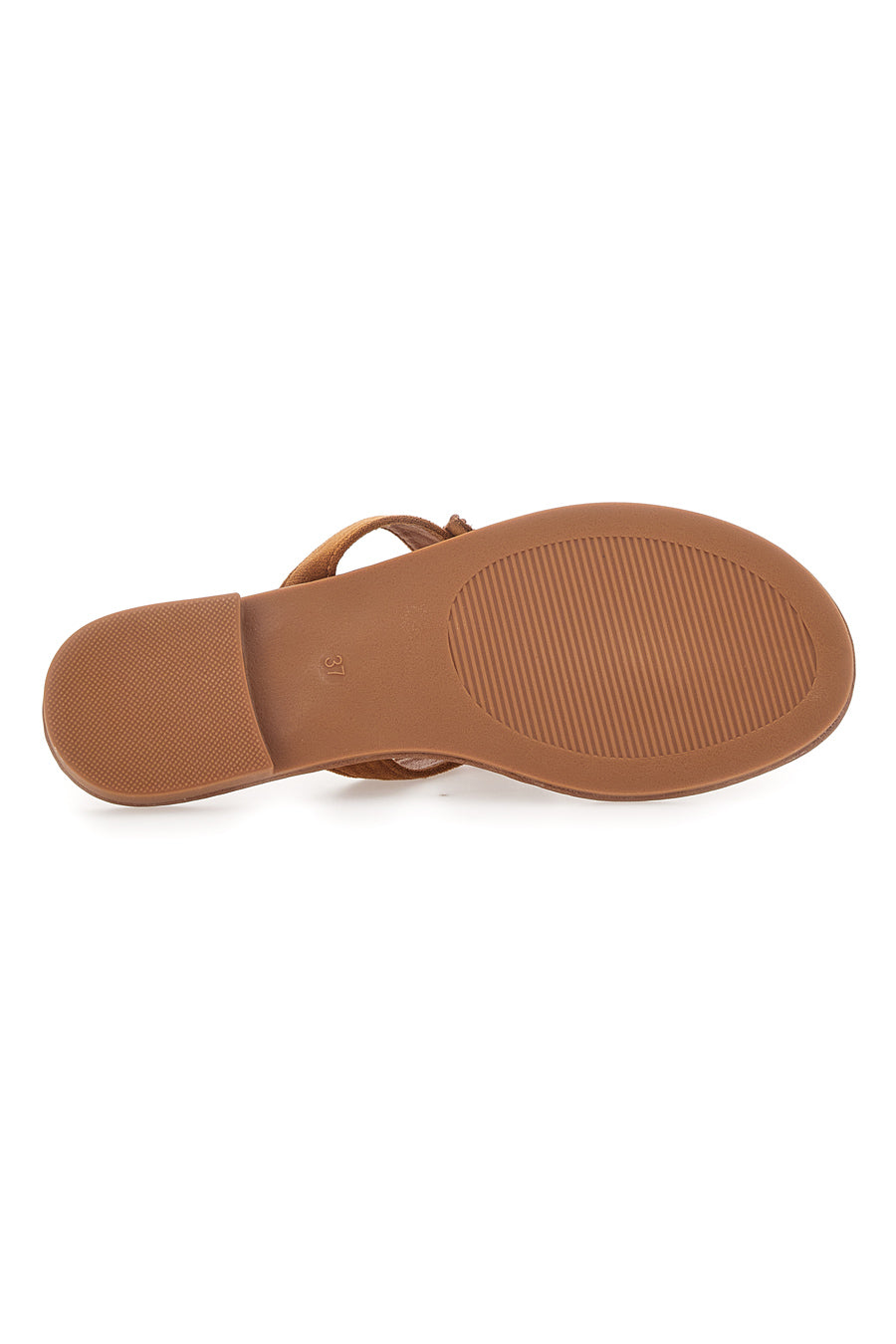 Braune Flip-Flops mit Perlen Fun Beach 468