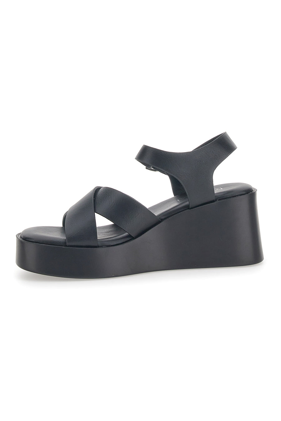 Rock'n Doll Schwarze Keilsandalen mit Riemen 3902712