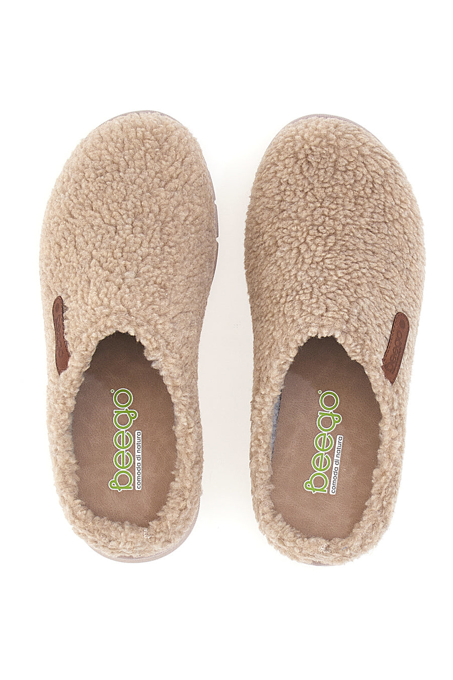 Pantofole teddy taupe Beego 7485