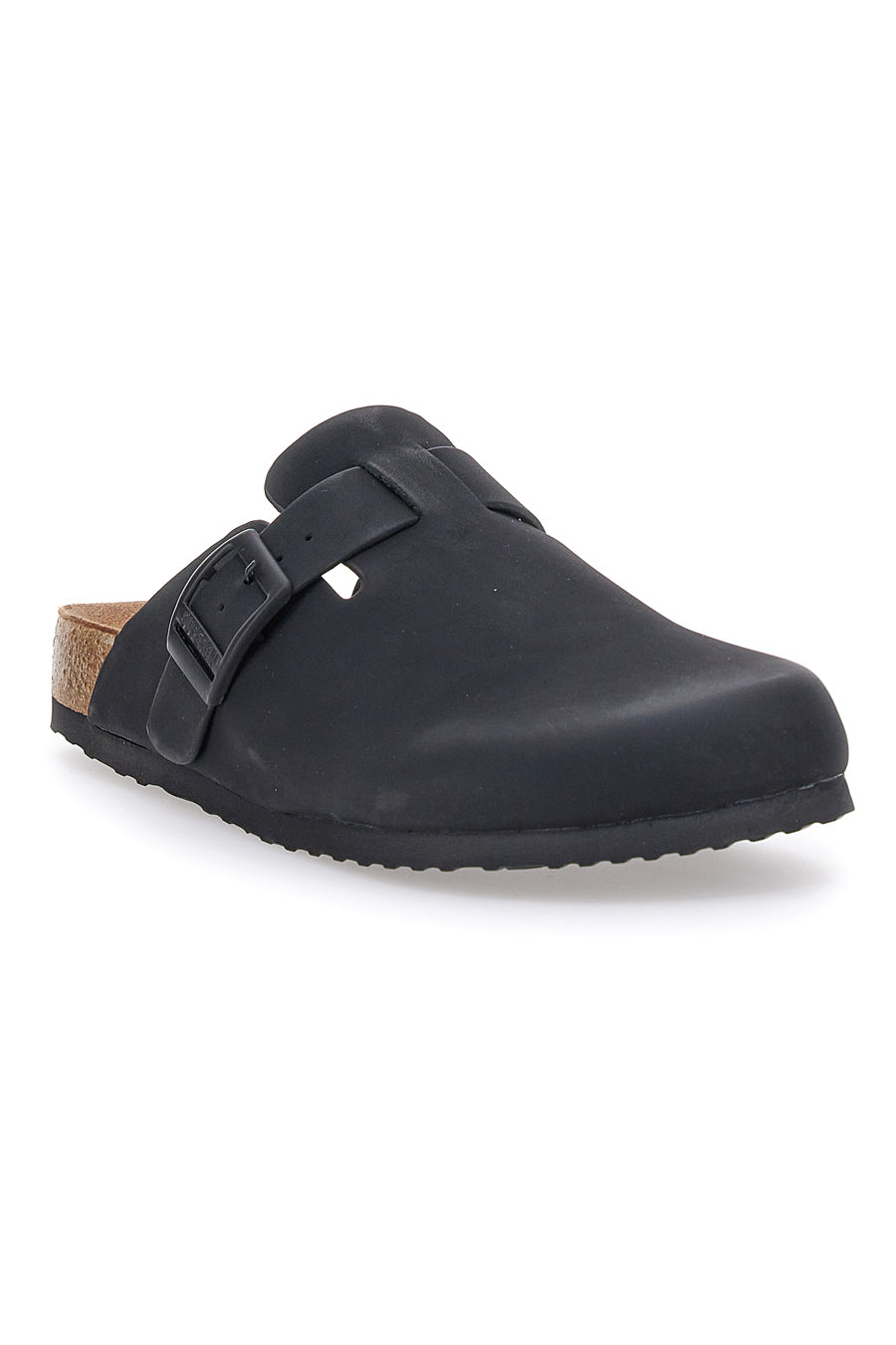 Schwarze Clogs-Hausschuhe mit Lederfußbett Superga 11700