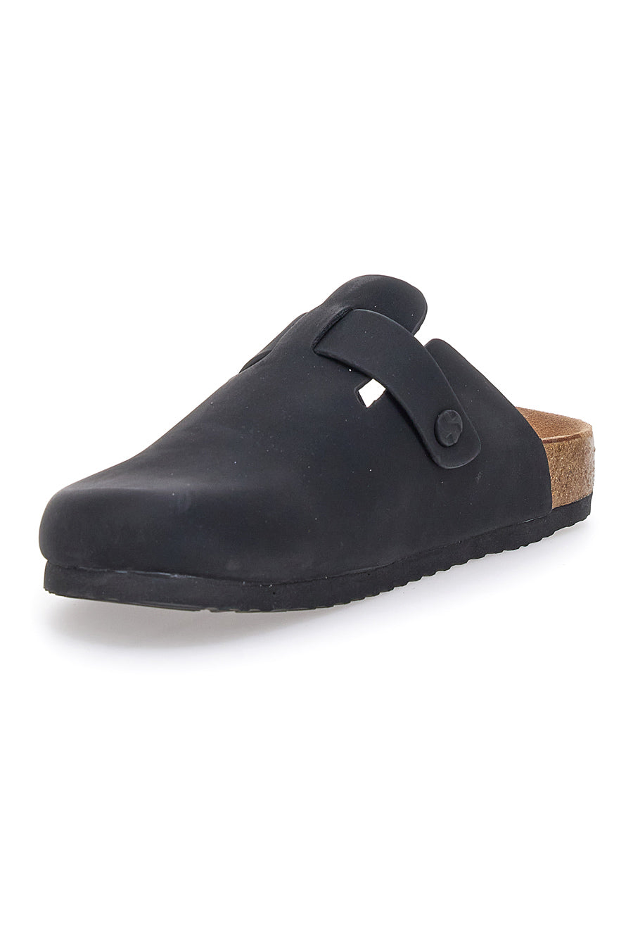 Schwarze Clogs-Hausschuhe mit Lederfußbett Superga 11700