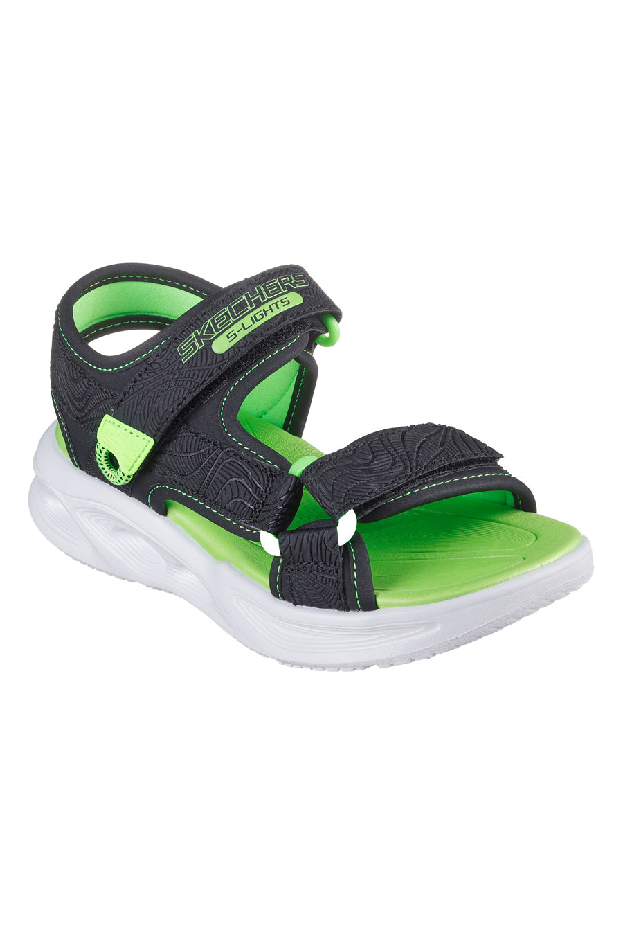 Sandali Neri con Luci da Bimbi Skechers Sola Glow Sandal