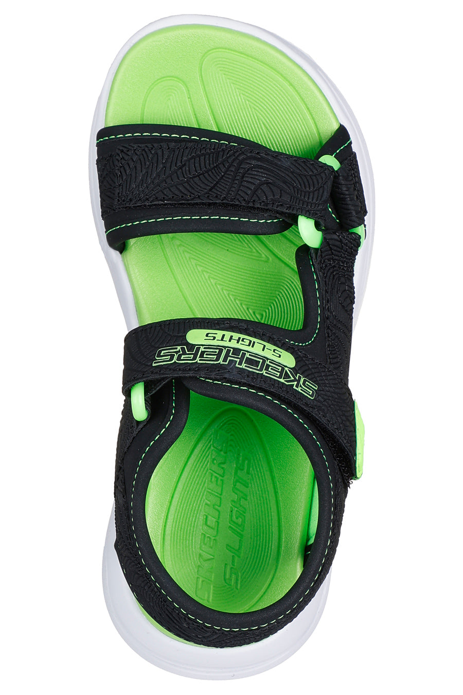 Sandali Neri con Luci da Bimbi Skechers Sola Glow Sandal