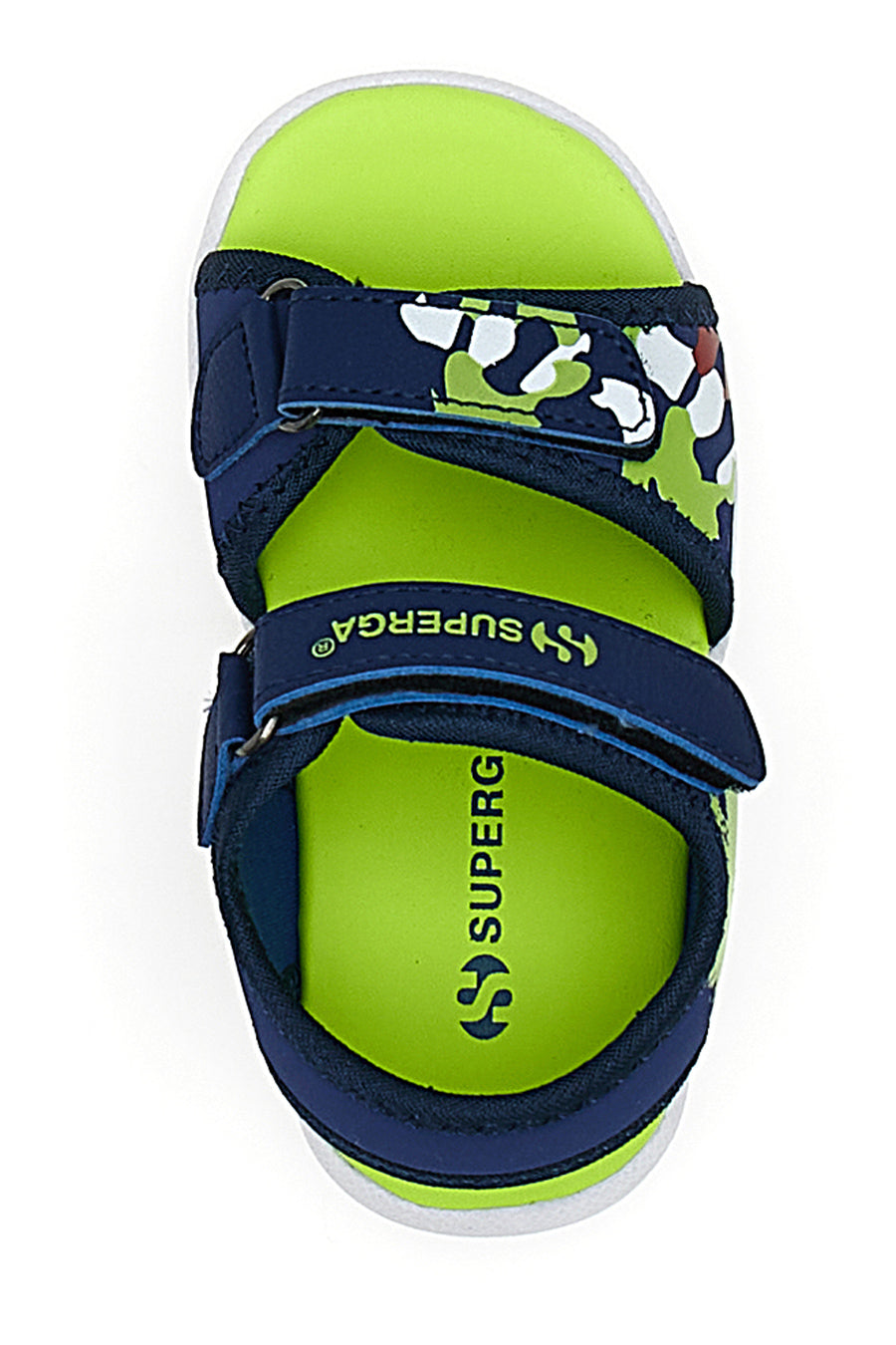 Sandali Blu e Lime con Fascia Regolabile con Velcro Superga 63820