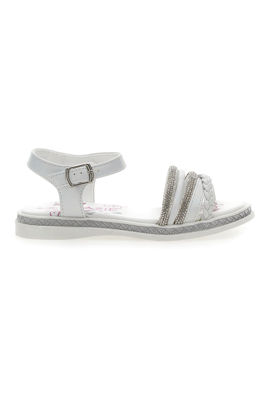 Sandali Bianchi con Strass Grazie Girl 14327