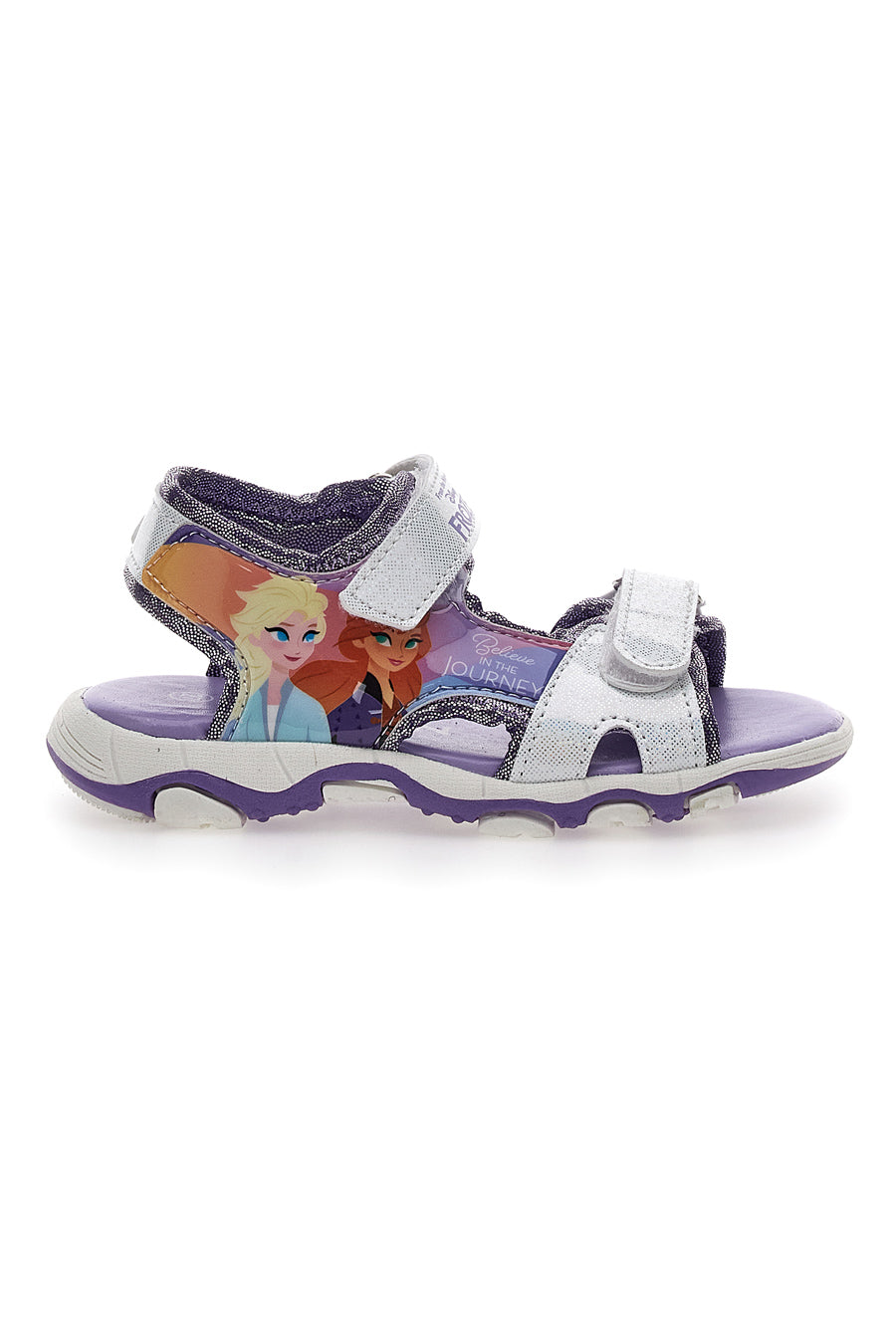 Sandali Viola e Argento Con Strappi In Velcro Frozen 17308