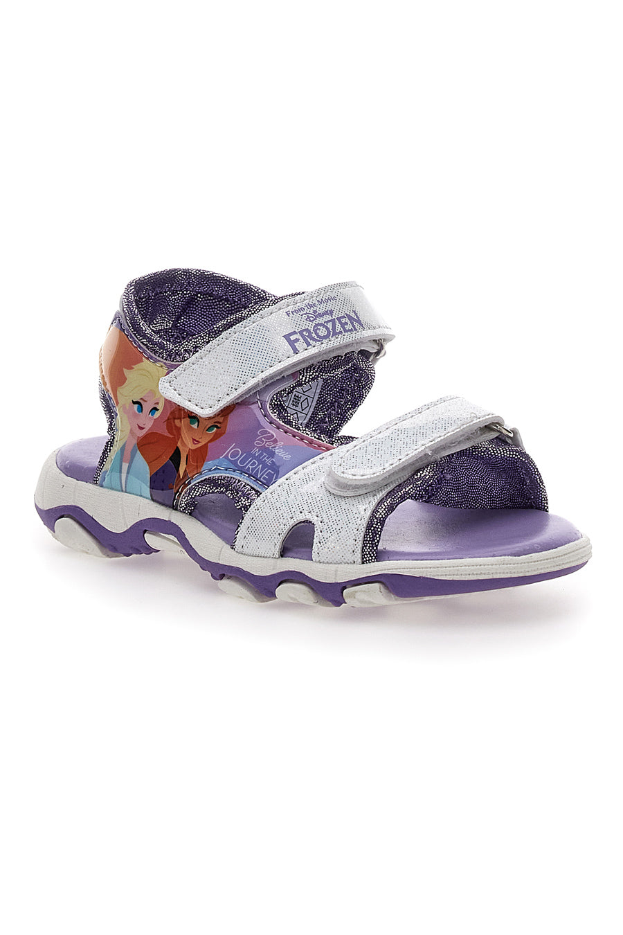 Sandali Viola e Argento Con Strappi In Velcro Frozen 17308