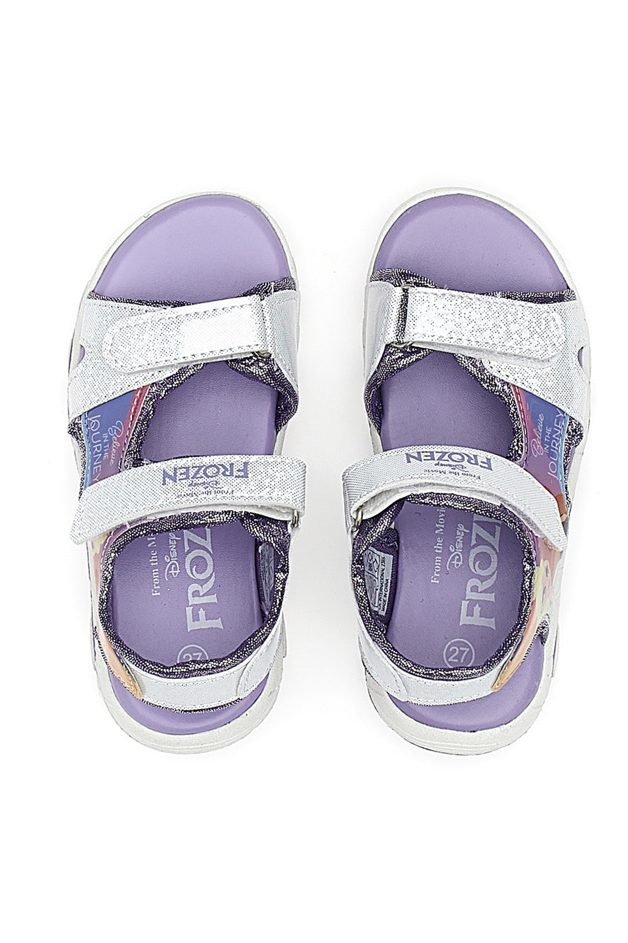 Sandali Viola e Argento Con Strappi In Velcro Frozen 17308