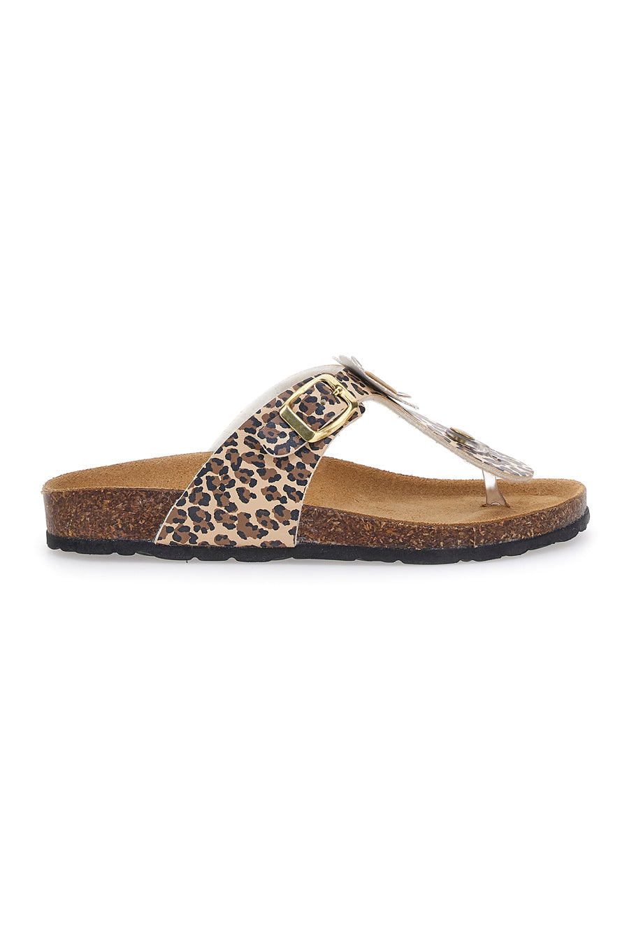 Ciabatte Infradito Animalier Con Plantare In Vera Pelle Pitt Kids 45261