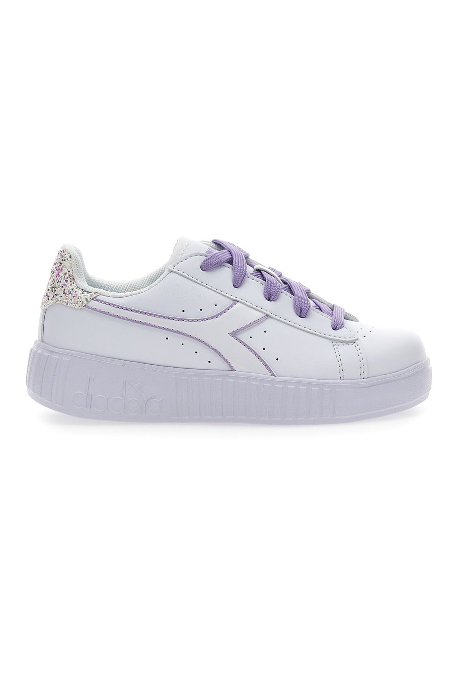 Sneakers Diadora Game Step P Sparkly Ps Bianche e Lilla