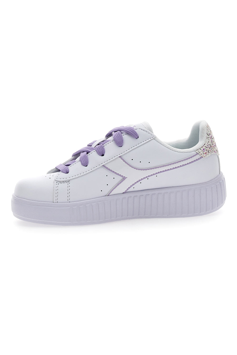 Sneakers Diadora Game Step P Sparkly Ps Bianche e Lilla