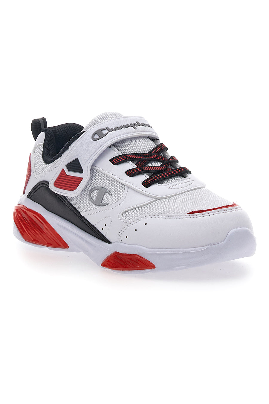 Sneakers Bianche e Rosse Con Luci Champion Wave B PS