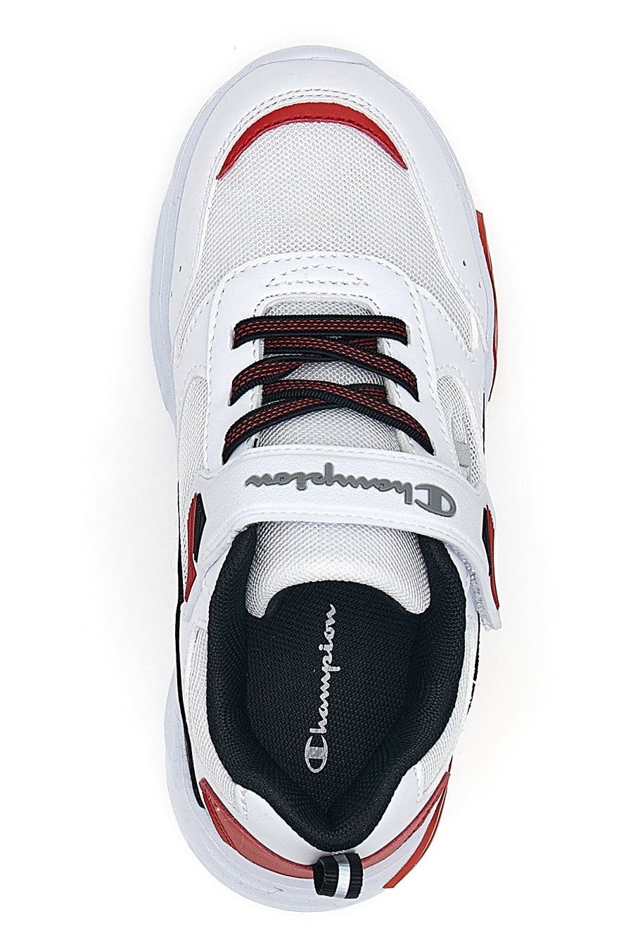 Sneakers Bianche e Rosse Con Luci Champion Wave B PS