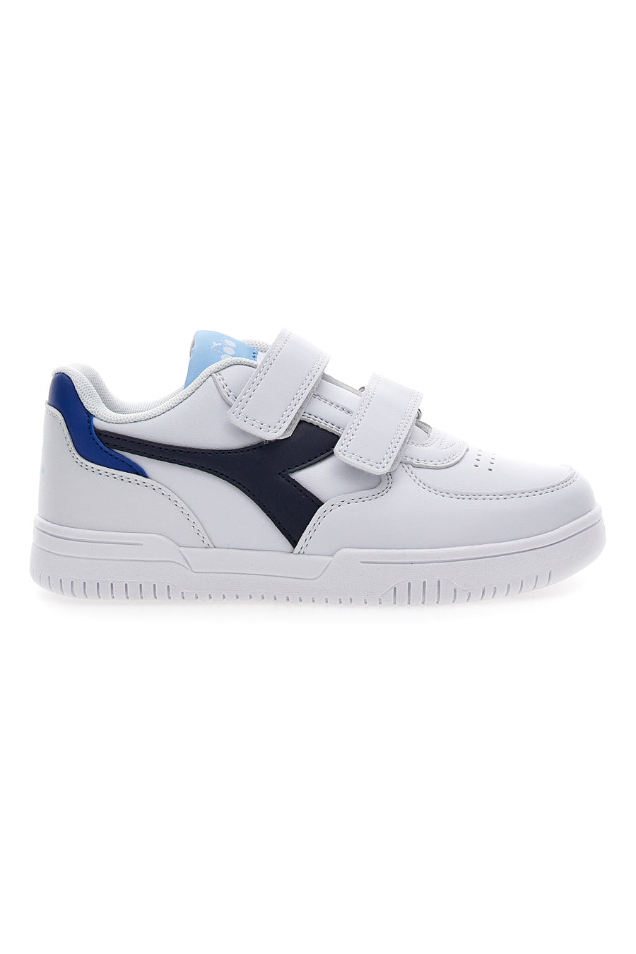 Sneakers bianche e blu con velcro DIADORA RAPTOR LOW PS