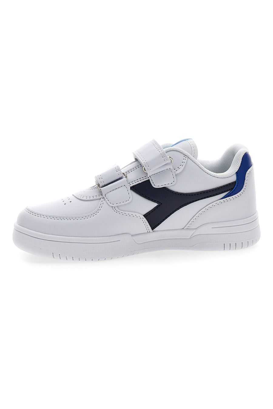 Sneakers bianche e blu con velcro DIADORA RAPTOR LOW PS