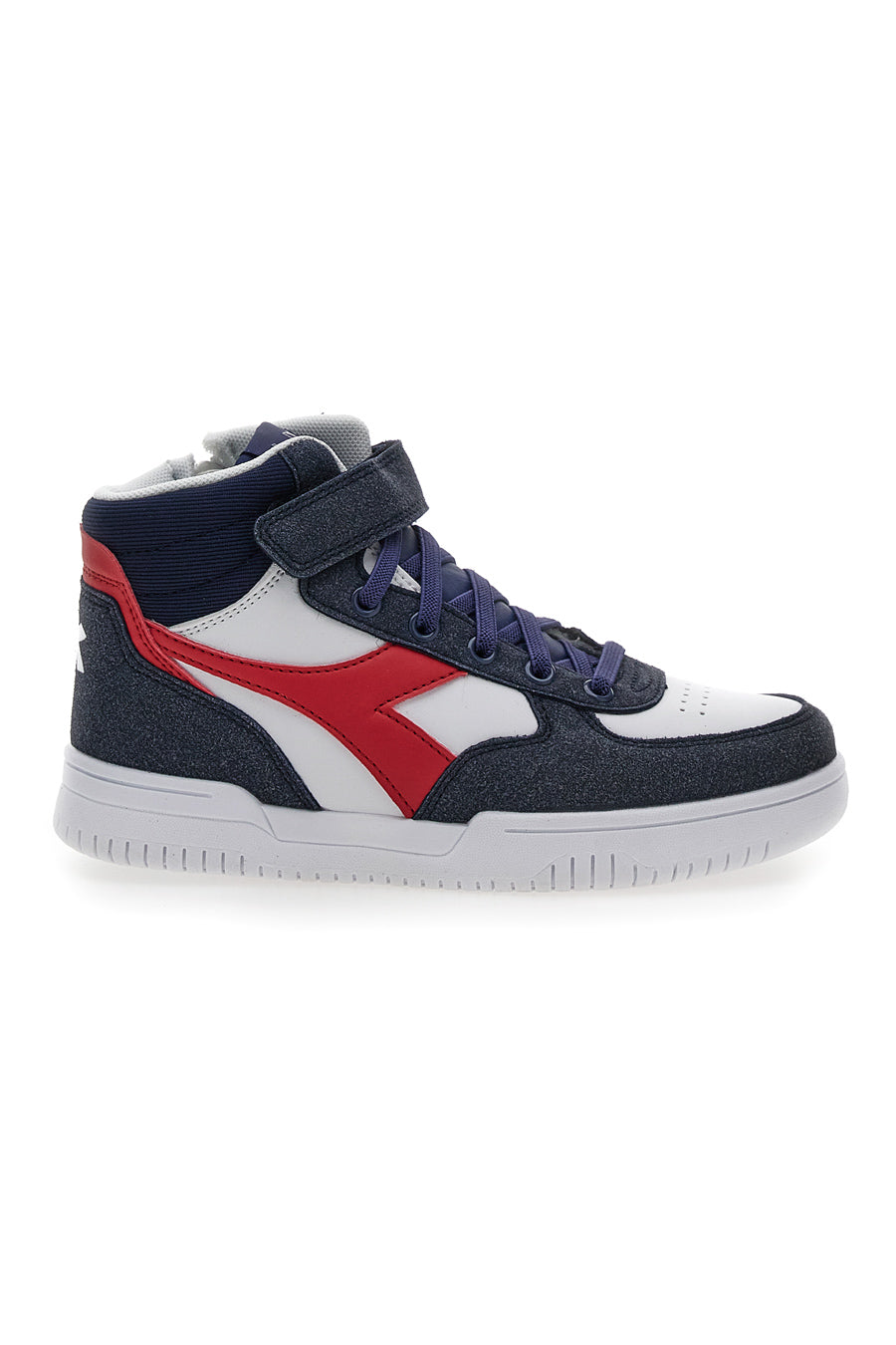 Sneakers Mid-Cut Bianche e Blu con Cerniera Laterale DIADORA MID RAPTOR PS