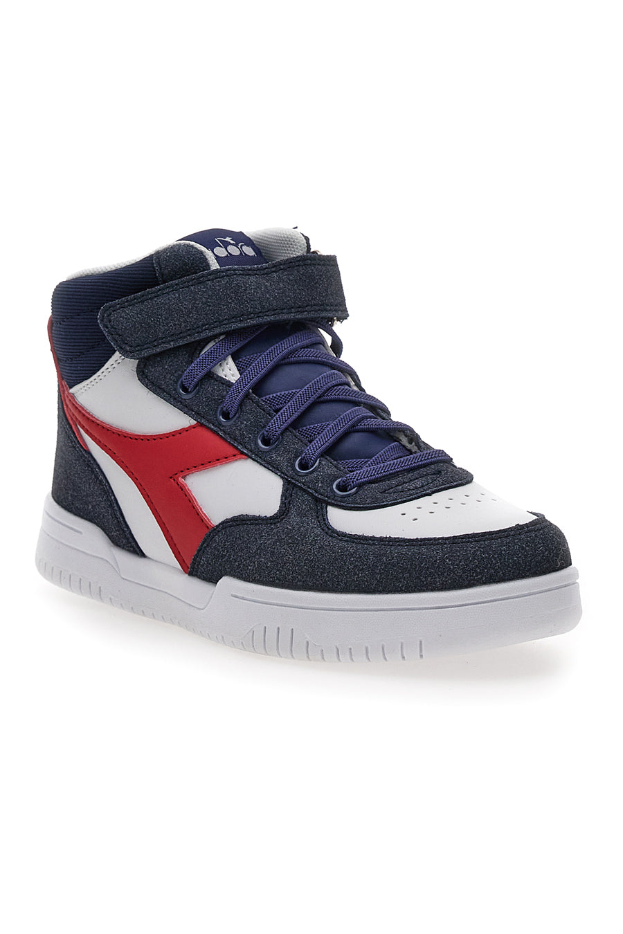 Sneakers Mid-Cut Bianche e Blu con Cerniera Laterale DIADORA MID RAPTOR PS