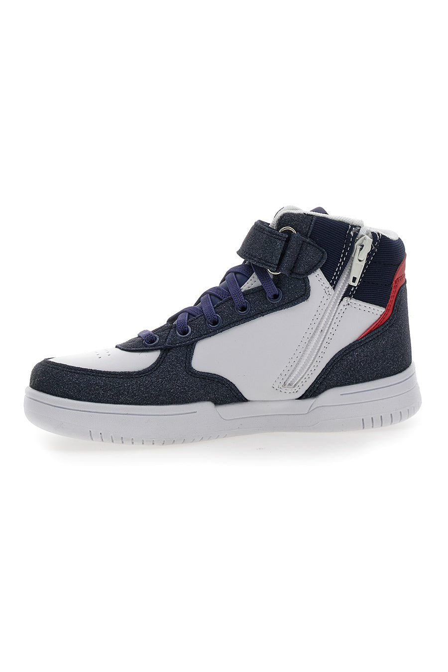 Sneakers Mid-Cut Bianche e Blu con Cerniera Laterale DIADORA MID RAPTOR PS