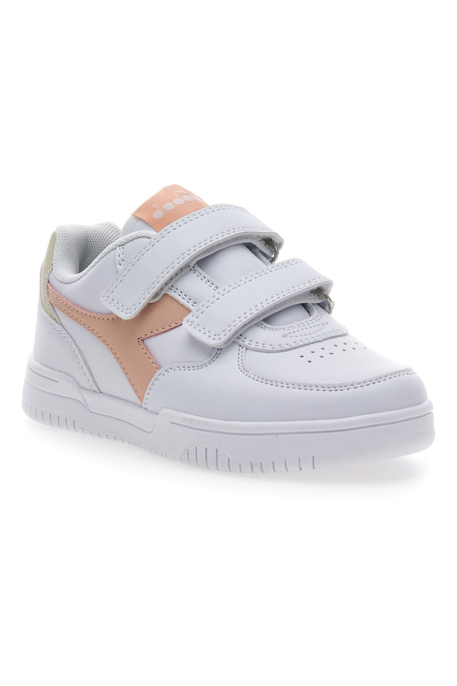 Sneakers bianche e rosa con velcro DIADORA RAPTOR LOW PS