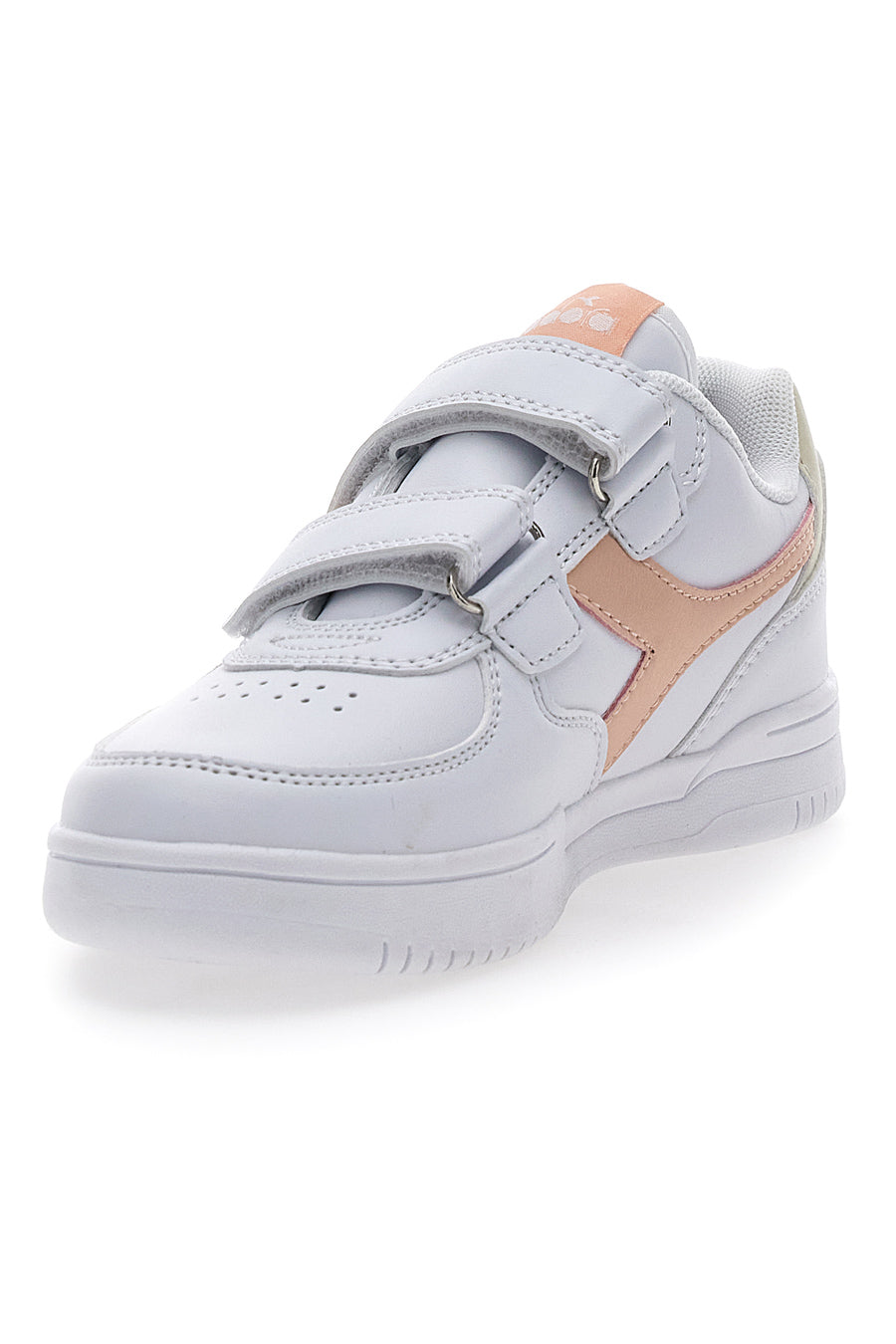 Sneakers bianche e rosa con velcro DIADORA RAPTOR LOW PS