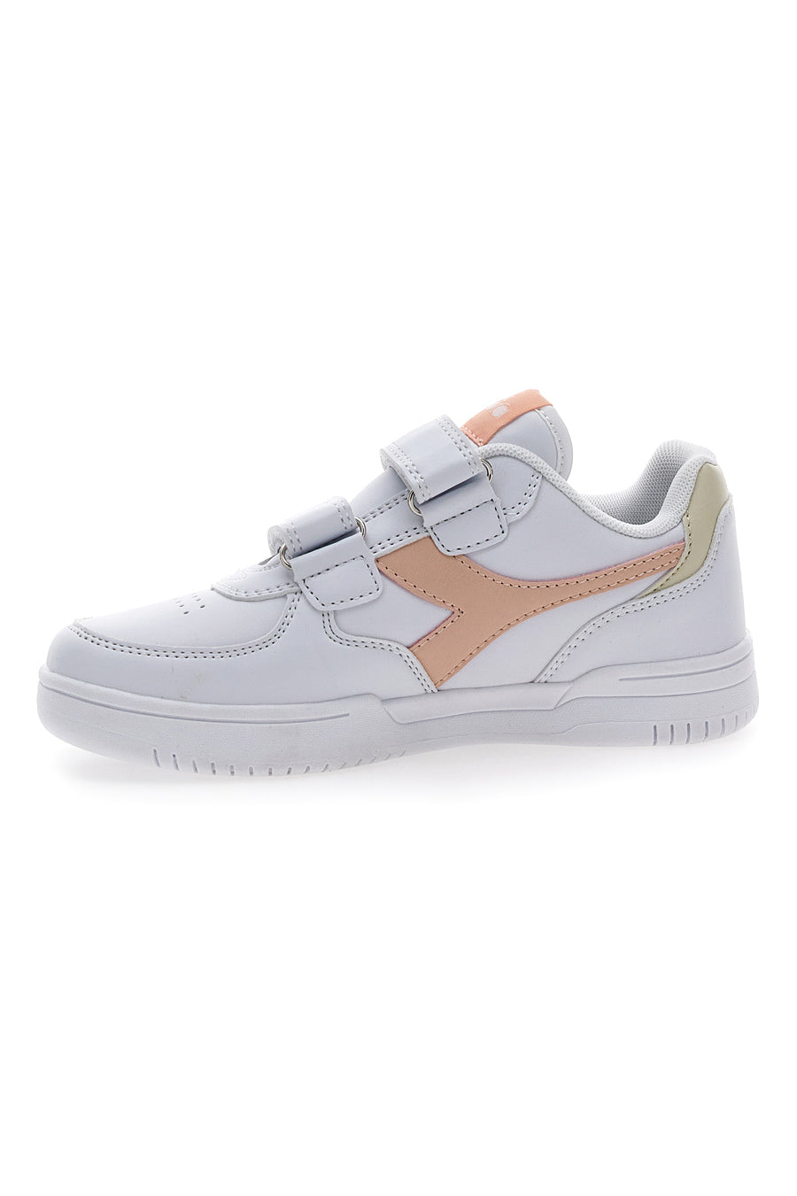 Sneakers bianche e rosa con velcro DIADORA RAPTOR LOW PS