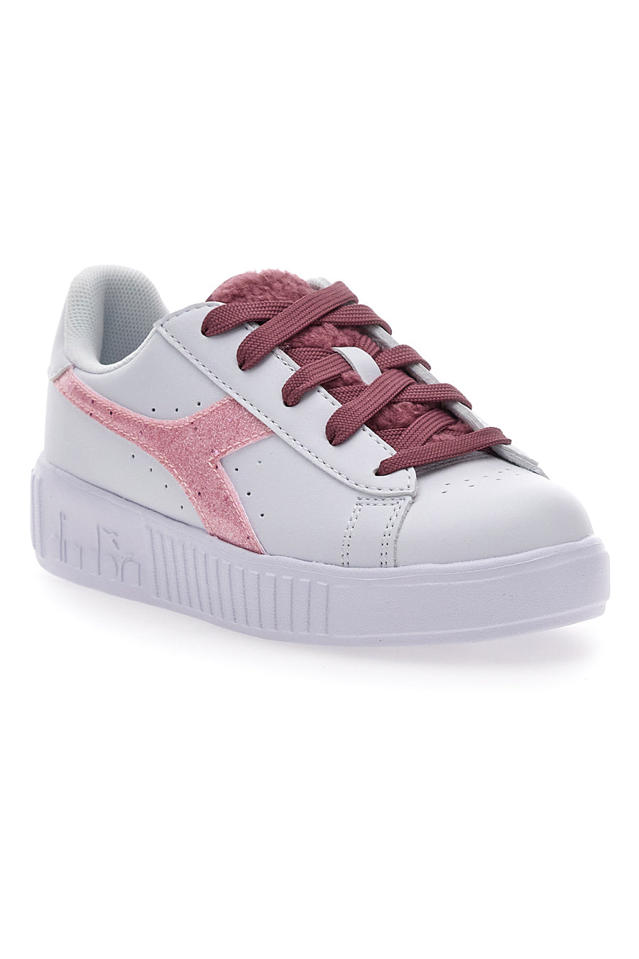 Sneakers bianche con lacci rossi DIADORA GAME STEP P PS FLUFFY