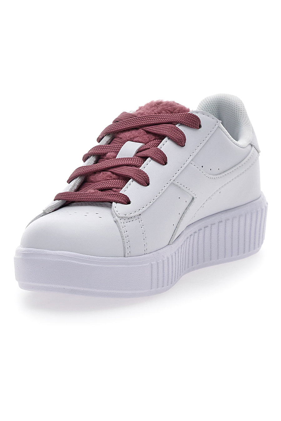 Sneakers bianche con lacci rossi DIADORA GAME STEP P PS FLUFFY