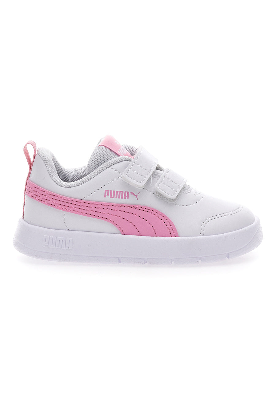 Sneakers Bianche e Rosa con Velcro Puma Courtflex V3 V Inf