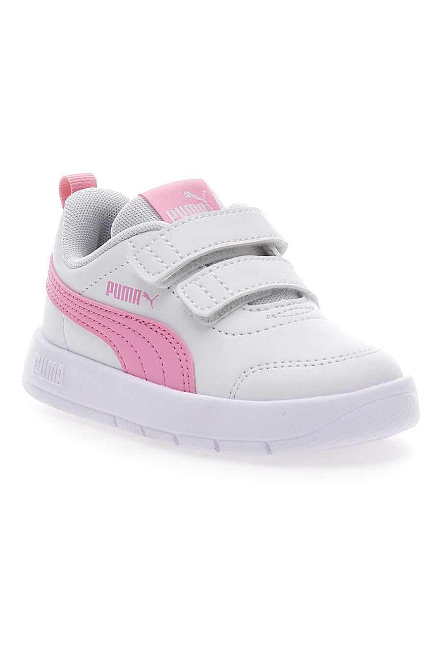 Sneakers Bianche e Rosa con Velcro Puma Courtflex V3 V Inf