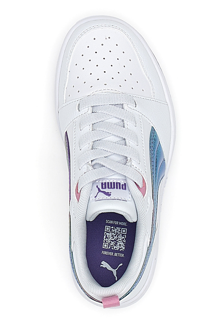 Sneakers bianche con tomaia traforata Puma Rebound V6 Lo Bouncy Sky AC PS