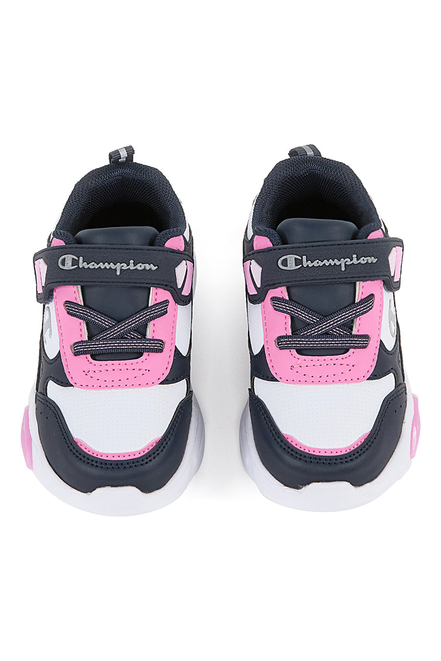 Sneakers Bianche Nere e Rosa Con Luci Champion Wave Pu G Td