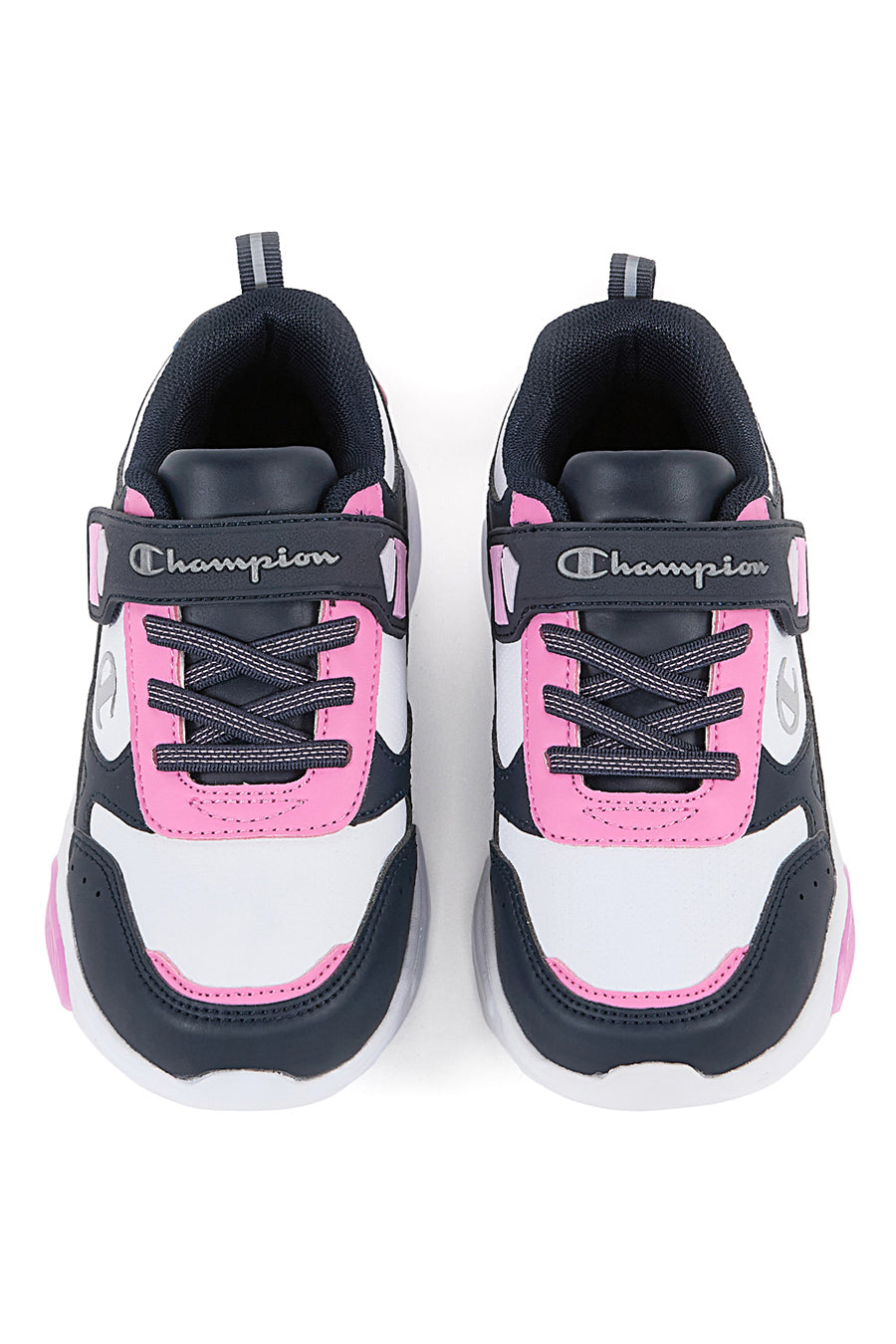 Sneakers Bianche Nere e Rosa Con Luci Champion Wave Pu G Ps