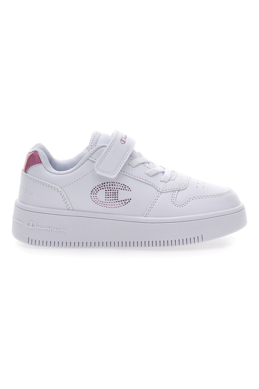 Sneakers Bianche e Rosa con Platform CHAMPION RD18 PLATFORM GLITTER G PS