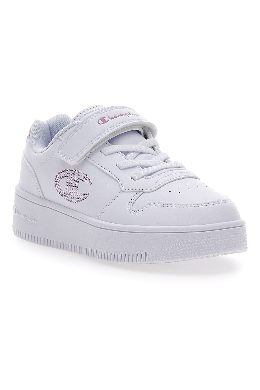 Sneakers Bianche e Rosa con Platform CHAMPION RD18 PLATFORM GLITTER G PS