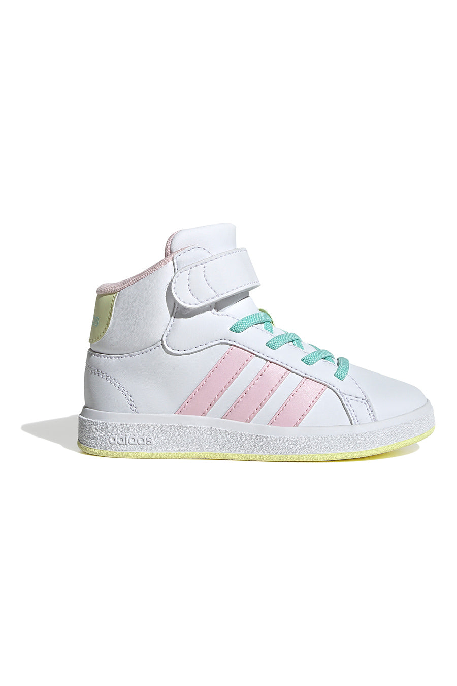 SNEAKERS MID-CUT BIANCHE CON DETTAGLI COLORATI ADIDAS GRAND COURT MID K