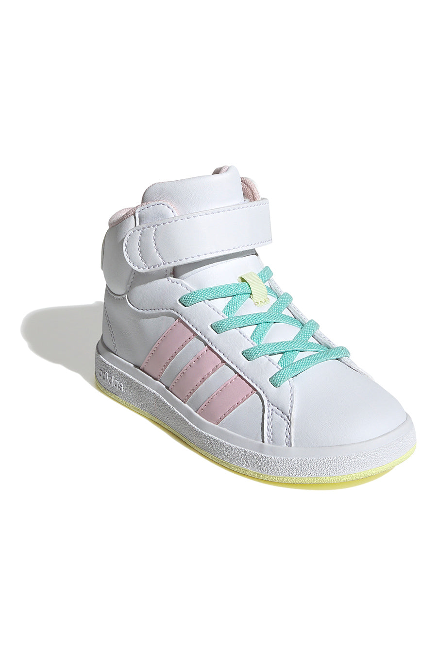 SNEAKERS MID-CUT BIANCHE CON DETTAGLI COLORATI ADIDAS GRAND COURT MID K