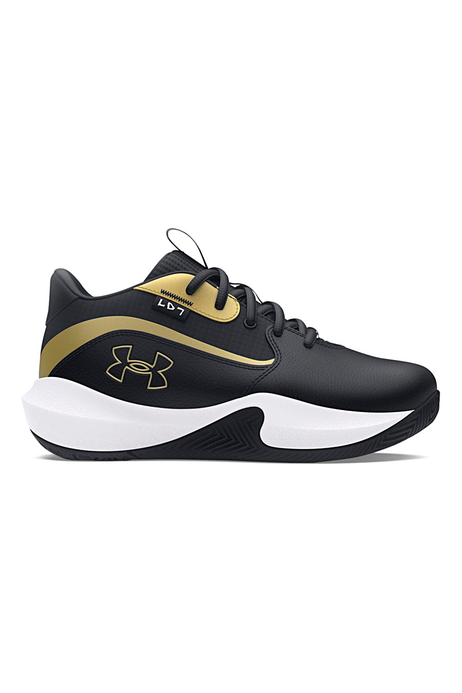 Scarpe da basket nere con dettagli oro UNDER ARMOUR PS Lockdown 7